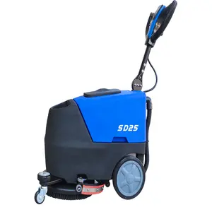 SC25C blue color handheld electric small size 17" brush battery powered industrial cleaning machine floor scrubber with cable