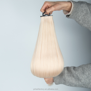 ผมต่อแบบไร้รอยต่อรุ่นใหม่ Invisible Genius Weft ผมแท้ 100% เรียงเกล็ดผมอย่างเป็นระเบียบ สำหรับร้านเสริมสวย แบบ Double Drawn - Product Image 5