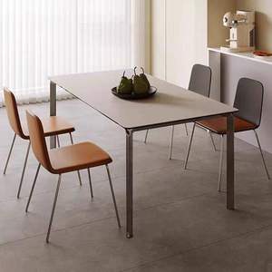 Table à manger en dalle de pierre de style italien minimaliste pour la maison et les restaurants, mobilier de salle à manger rectangulaire moderne et design - Product Image 1