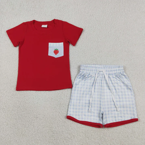 En stock, prêt à être expédié, ensemble d'été pour filles, chemisier à fleurs à manches courtes, short à volants, vêtements pour enfants - Product Image 4