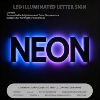 Lettres en relief 3D LED personnalisées de qualité supérieure, signalétique commerciale lumineuse pour les magasins, les centres commerciaux et les immeubles de bureaux
