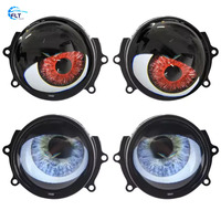 Lampu sorot LED 12V, lampu depan 3.0 inci mata iblis untuk mobil Aksesori lampu LED dengan kontrol Wifi