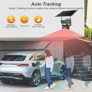 Cámara de Seguridad Solar PTZ con Doble Lente y Vista de 360°, Sistema de Alarma Inalámbrica con Detección de Movimiento, Aplicación Remota 4G, Cámara Solar AOV - Product Image 4