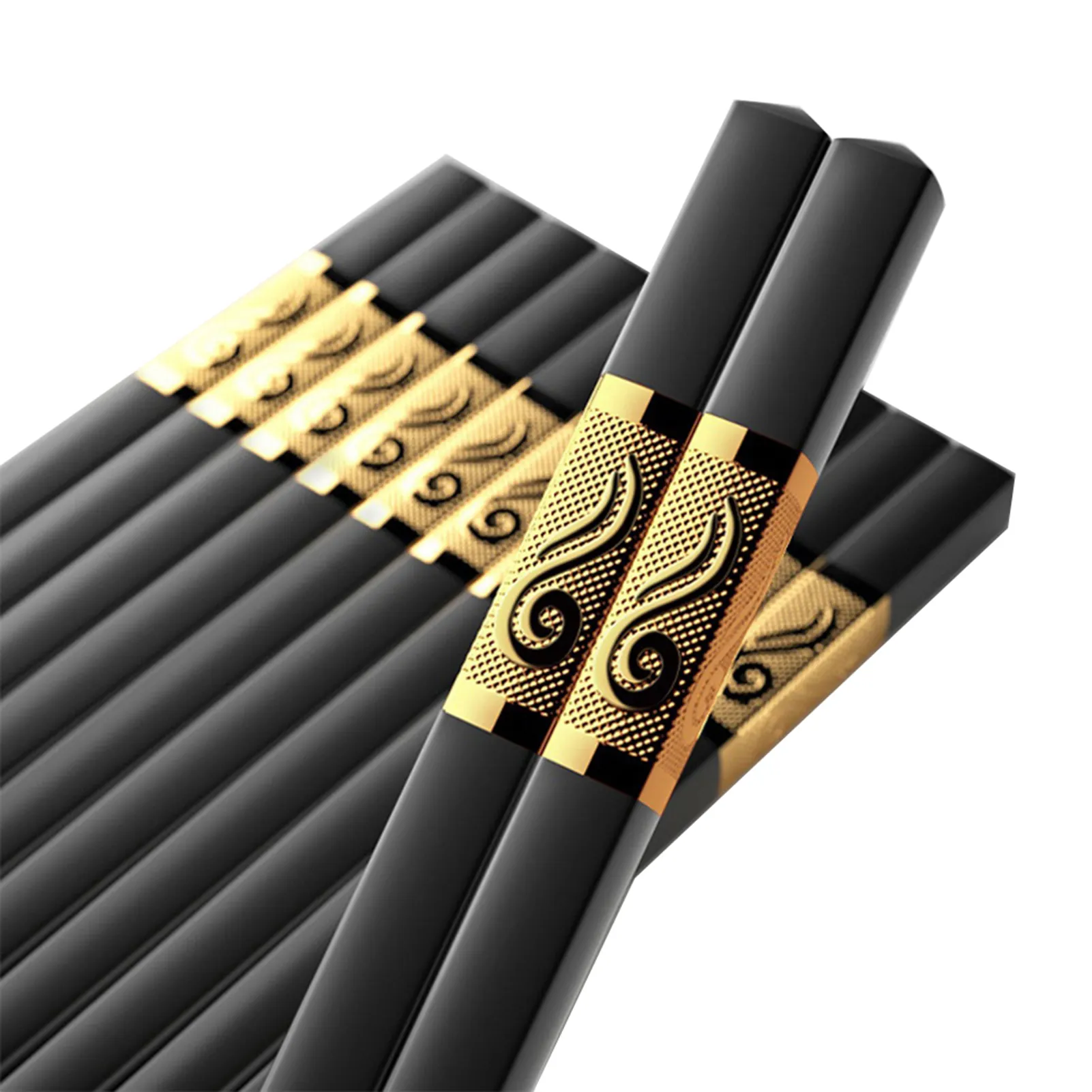 Estick Metal Custom Logo Black Buy Japanese Alloy 10 Pair Engraved Fiberglass Chopsticks With Lid