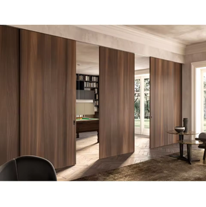 Portes coulissantes en <span class=keywords><strong>bois</strong></span> à lattes modernes pour maisons, nouveau design, intérieur, <span class=keywords><strong>placard</strong></span> en <span class=keywords><strong>bois</strong></span>, cuisine, salon, portes de séparation, panneaux à lattes - Product Image 1
