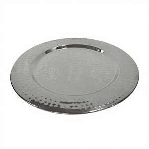 Ensemble d'assiettes de présentation de mariage en acier inoxydable avec technique d'émail coloré, plateau de vaisselle classique écologique - Product Image 1