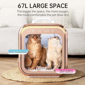 Cabine de séchage pour animaux de compagnie 67L, moderne, simple, antibactérienne, écologique, en plastique ABS durable, pour chiens et chats, vente en gros OEM ODM - Product Image 4