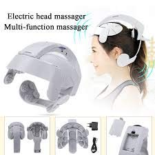 Casque de massage électrique à double vibration pour la tête, appareil de relaxation du cuir chevelu et du cerveau avec airbag pour améliorer la qualité du sommeil - Product Image 2