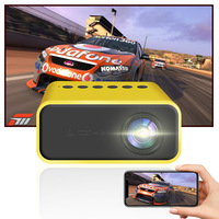 Mini projecteur portable YT500, WIFI, mise en miroir sans fil de l'écran, LED, home cinéma, utilisation en extérieur pour enfants, téléphone portable, batterie intégrée