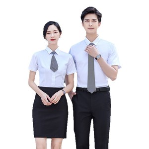 Bamboo Fiber Unisex Shirt Long And Short Sleeves Anti-Wrinkle Solid Color Business <b>Work</b> Shirt Poplin Fabric - Product Image 5