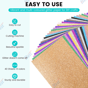 Cartoncino Glitterato Dorato <span class=keywords><strong>A4</strong></span> da 250gsm per Decorazioni Natalizie, Vendita all'Ingrosso - Product Image 4