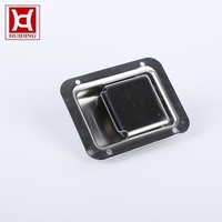 Loquet à palette escamotable en acier inoxydable verrouillable avec poignée encastrée et trous de fixation pour camion, remorque, boîte à outils, coffre