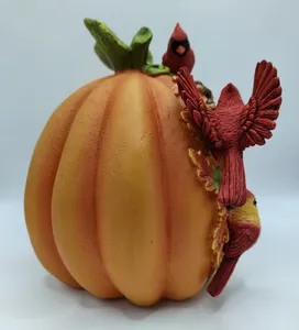 Handmade Resin Artificial Exquisite Harvest Pumpkin Fall Autumn Thanksgiving Figures Decor Craft Gifts