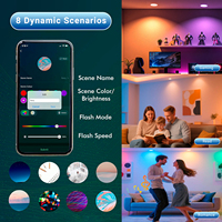 Plafonnier LED Intelligent Wi-Fi 4 et 6 Pouces, Contrôle APP et Vocal, LED Encastré RGBW Compatible Alexa/Google Home, Panneau Lumineux Mince