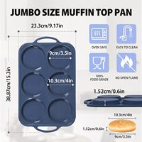 Moule à muffins en silicone jetable de 4 pouces avec cadre en métal antiadhésif pour les sandwichs Whoopie Pie Breakfast Baking Egg Baking
