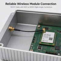 Kabel Pigtail Koaksial RF MCX Male Sudut Kanan ke IPEX RF1.13 Generasi Pertama Micro Coax 10cm untuk Modul WiFi PCB