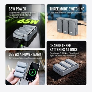 LKTOP Neo <span class=keywords><strong>2</strong></span> Hub di Ricarica 65W 46 Minuti <span class=keywords><strong>3</strong></span> Batterie <span class=keywords><strong>3</strong></span> Modalità di Ricarica 60% Ricarica Rapida 95% Ricarica Veloce 100% Ricarica Completa USB-C Compatto Fornitore DJI Neo <span class=keywords><strong>2</strong></span> - Product Image 5