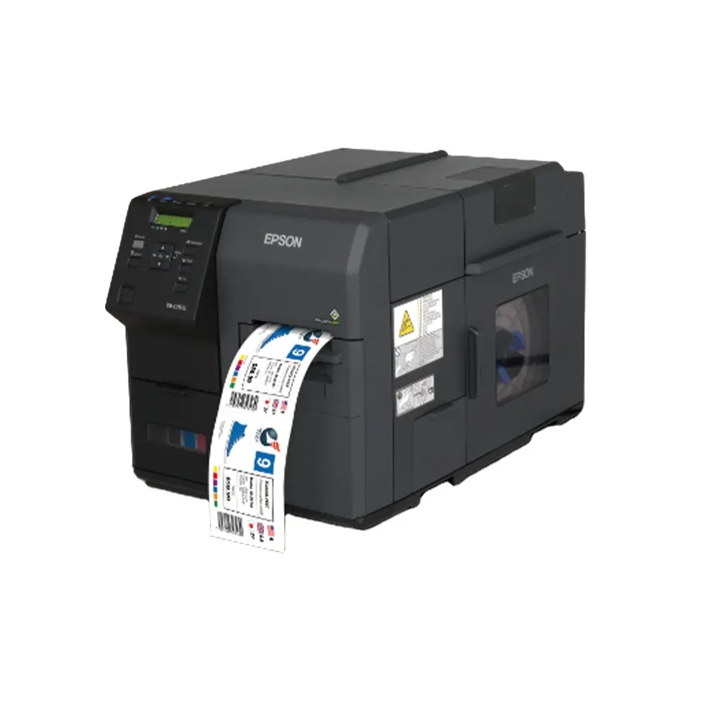 Epson ColorWorks पर C7500-मांग के लिए रंगीन इंकजेट प्रिंटर लेबल स्टीकर प्रिंट मशीन खाद्य लेबल की बोतल लेबल