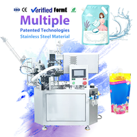 Machine automatique de remplissage et de bouchage de liquides, poudres et boissons en acier inoxydable, haute précision pour une production stable en usine