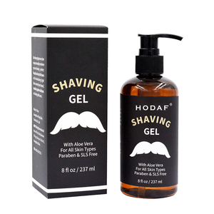 Gel da Barba Trasparente all'Acido Ialuronico per Uomo, Rasatura di Precisione per Pelle Sensibile, con Aloe Vera, Senza SLS e Parabeni, OEM - Product Image 1