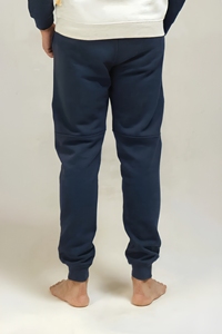 Pantalon de survêtement bleu marine pour homme, taille élastique, poches latérales, décontracté, tricoté, respirant, pour l'automne - Product Image 3