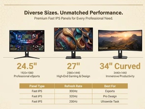 Moniteur de jeu incurvé GX348QR 34 pouces ultra-large 21:9 WQHD 3440x1440 |   Écran incurvé pour PC 144Hz Fast IPS 1ms - Product Image 3