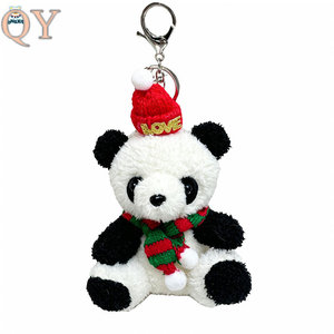 Custom Wholesale HQ Christmas Plush Toy Powder Blusher Scarf <b>Bear</b> Stuffed Doll <b>Bear</b> Keychain Pendant Doll Gift Manufacturer - Product Image 3
