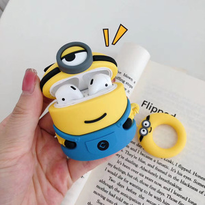 Pequeño hombre amarillo <span class=keywords><strong>en</strong></span> forma de dibujos animados de silicona auricular casewith gancho para los <span class=keywords><strong>airpods</strong></span> de <span class=keywords><strong>apple</strong></span> 1/2 pro - Product Image 3