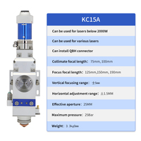Kit de découpe laser à fibre HXLASER 2D 3D 1.5KW 2KW 3KW 6KW avec têtes de découpe laser Wsx, série KC et série NC, à mise au point manuelle et automatique