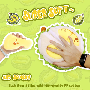 <span class=keywords><strong>หมอน</strong></span>รูปทุเรียนสีเหลืองลอกออกได้ของเล่นที่สร้างสรรค์ทำจากเนื้อทุเรียนนุ่มน่าสัมผัส - Product Image 4