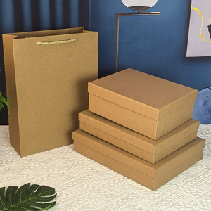 Eco-Friendly Kraft Paper Rigid Gift Box Square Box Design Matt <b>Lamination</b> Custom Design Handmade Art Sticker Top Bottom Lid - Product Image 4