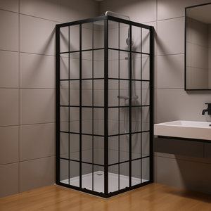 Cabina de Ducha ESG de 31.5x31.5x70.9 Pulgadas, Diseño Moderno con Marco, Puerta Rectangular con Bisagras para Espacios Pequeños - Product Image 2