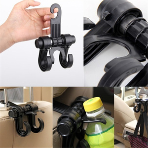 360 Degree Rotating Double-Headed ABS <b>Car</b> Headrest Seat Back <b>Hook</b> Portable Multi-Purpose for Interior Rear Storage Interior Kits - Product Image 4