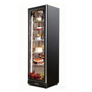 Nuelead NE-330ck Black 330L One <b>Door</b> Auto Defrost Vertical <b>Stand</b> Commercial Dessert Pastry Cake Display Chiller Cabinet - Product Image 2