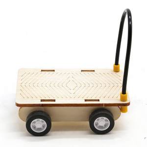 Chariot à main plat modèle 1, kit en bois, jouet éducatif à commande manuelle pour enfants, expérience scientifique - Product Image 3
