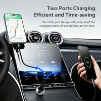 Adaptateur de chargeur de voiture portable en alliage de zinc USB-A PD à charge rapide PD 3.0 52,5 W pour ordinateur portable et appareil photo avec ports Type-C et USB