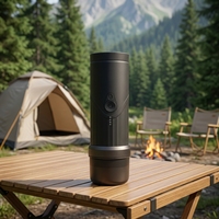 Machine à café portable pour le camping, automatique, USB/batterie, expresso/cappuccino, capacité de 5 à 8 tasses, pour la maison et l'hôtel