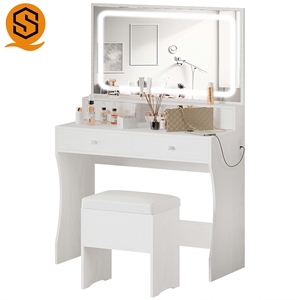 Modern Design <strong>Little</strong> Girl Bedroom Home Dressing <strong>Table</strong> Dressing <strong>Table</strong> with Mirror Dressing Room Desk - Product Image 5