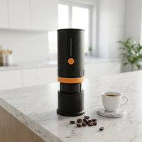 Moulin à café électrique intelligent mini rechargeable avec réglages ajustables, construction en aluminium, design moderne TG01