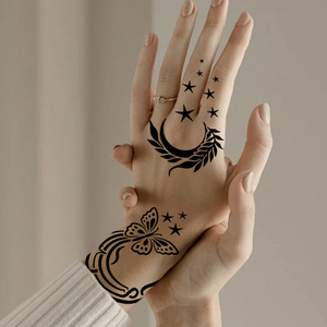 Fabbrica OEM mano del corpo Stencil Stencil Stencil tatuaggio temporaneo henné Design fiore Sexy braccio viso impermeabile finto tatuaggio temporaneo personalizzato - Product Image 2