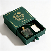 Boîte cadeau cosmétique biodégradable avec logo estampé pour le Nouvel An, boîte à parfum de luxe avec tiroir et impression de logo