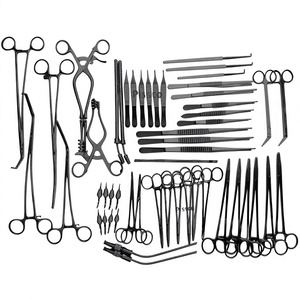 Juego de instrumentos quirúrgicos vasculares PISSCO, kit de instrumentos para cirugía cardiovascular, juego de 52 piezas - Product Image 1