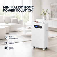 Système de stockage d'énergie domestique mobile NEVO SOLAR 16 kWh, batterie LiFePO4 51,2 V 314 Ah avec roues, 6000 cycles, certifié CE/EMC pour l'énergie solaire