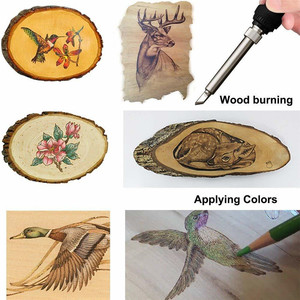 37pcs pyrography đốt gỗ Kit cho người mới bắt đầu có thể điều chỉnh chuyên nghiệp Gỗ Burner Bút công cụ và phụ kiện woodburning embos - Product Image 3