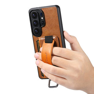 เคสหนังแบบมีช่องใส่การ์ดหลายช่อง พร้อมห่วงคล้องมือ สำหรับ Samsung Galaxy S26 <span class=keywords><strong>Ultra</strong></span> Plus S25 S24 S23 <span class=keywords><strong>S22</strong></span> - Product Image 4