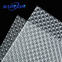 Diffuseur de lumière prismatique en acrylique LED Kunxin 1,5 mm 2 mm 2,5 mm, contrôle de l'éblouissement, diffusion de la texture UGR