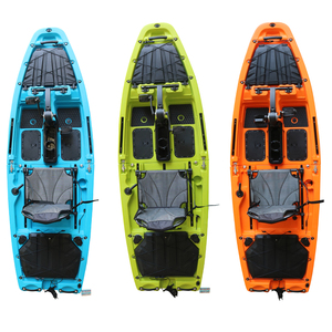 Kayak de Pesca Modular de 9 pies con Asiento Individual, Pedales Desmontables con Motor, 2 Secciones, para 1 Persona, Bote para Océano - Product Image 5