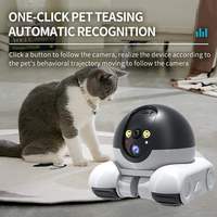 Jouet pour animaux de compagnie intelligent sans fil WIFI avec caméra à double objectif 360° °   Moniteur mobile panoramique avec suivi automatique et audio bidirectionnel