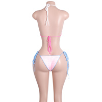 Ensemble de lingerie deux pièces en dentelle à bretelles, avec des accents en résille, tenue de boîte de nuit, tenue de danseuse, tenue de festival, styles en gros, lingerie pour femmes