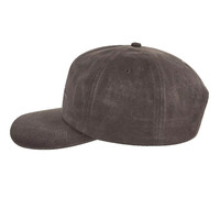 Chapeau de papa de style Hip Hop Casquette en polyester ciré non structuré à cinq panneaux en noir pour les situations extérieures par tous les temps